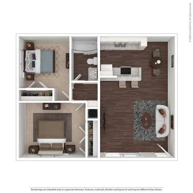 Two Bedroom 51104 floor plan